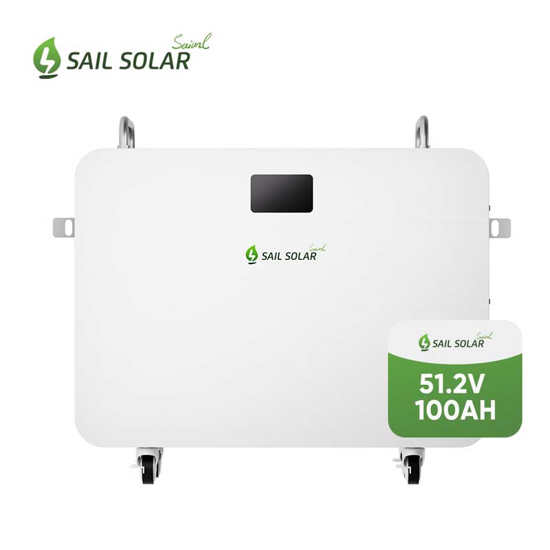 Sail Solar 51.2V100AH Bateria de lítio de armazenamento usado no sistema solar com personalização