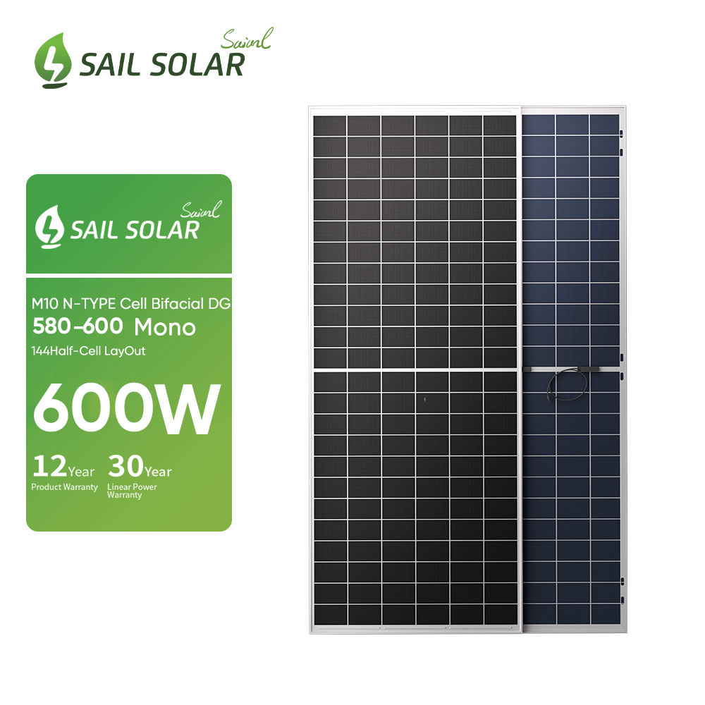 Módulo solar fotovoltaico tipo N Topcon HJT 560W 565W 570W 575W 580W