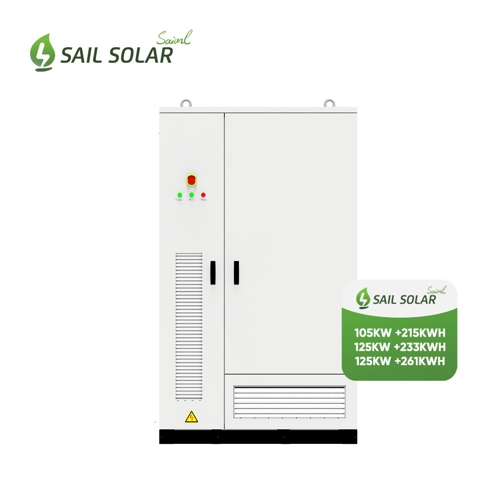 SAIL SOLAR 105KW to 125KW PCS with 215KWH to 261KWH Battery All-in-One Outdoor Energy Storage System for Commercial Using